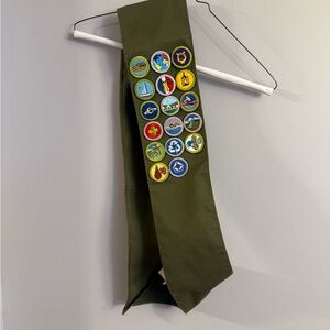 Vintage Boy Scouts of America Merit Badge Sash | 30” | Official Uniform